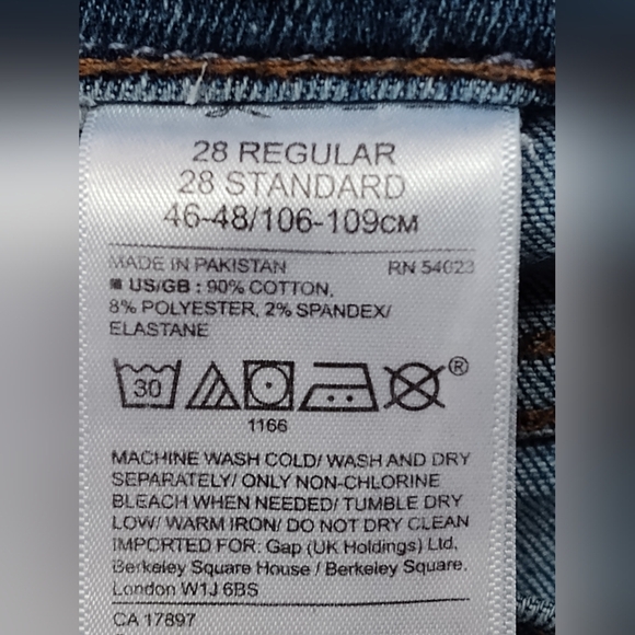 Banana Republic Women's Straight Crop Denim Blue Jeans | Distressed | Sz 28 - Picture 5 of 5